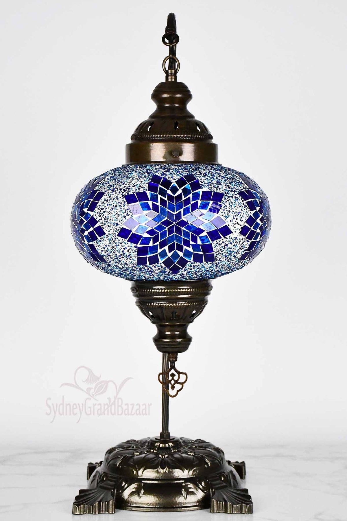 Turkish Lamp Large Blue Star Design 1 Lighting Sydney Grand Bazaar 