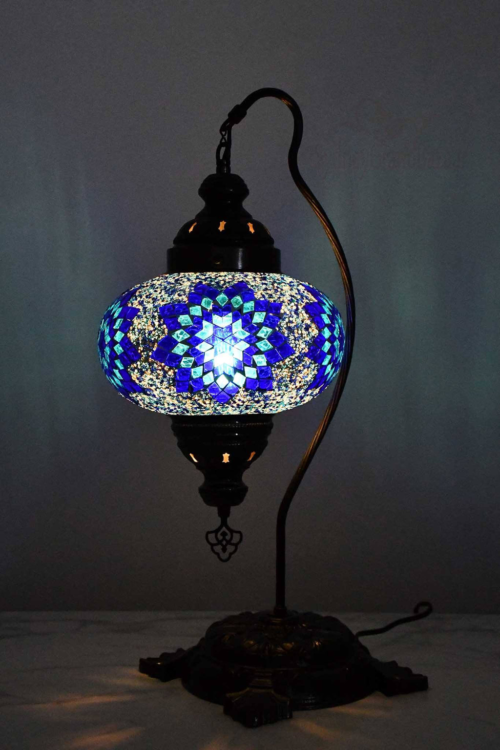 Turkish Lamp Large Blue Star Design 1 Lighting Sydney Grand Bazaar 