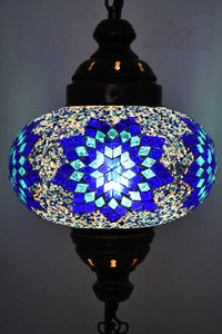 Turkish Lamp Large Blue Star Design 1 Lighting Sydney Grand Bazaar 