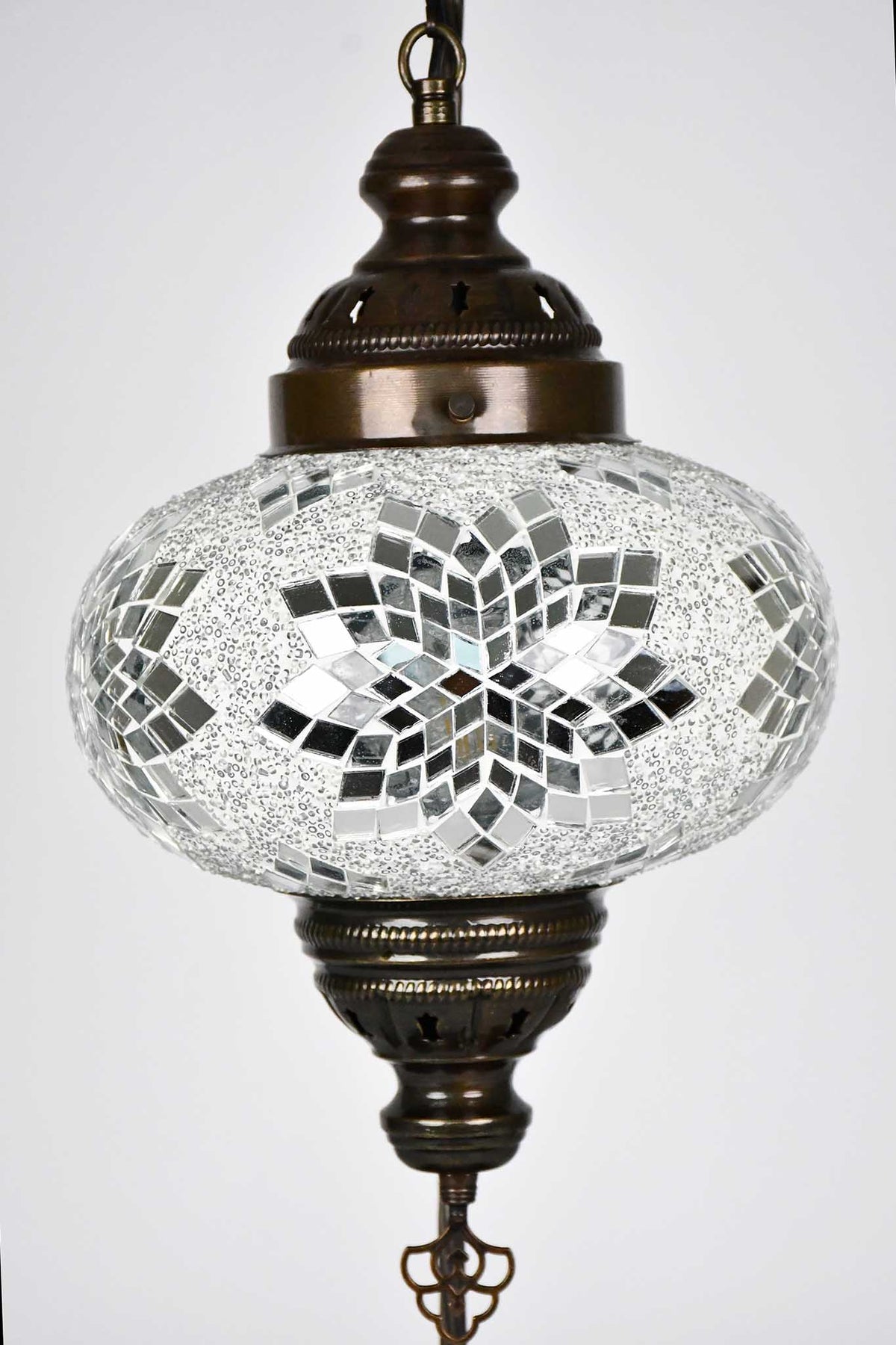 Turkish Lamp Large Clear White Star Design 1 Lighting Sydney Grand Bazaar 