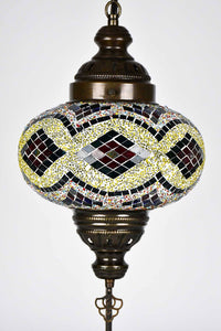 Turkish Lamp Large Colorful Kilim Green Yellow Lighting Sydney Grand Bazaar 