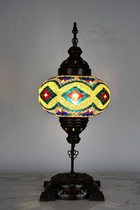Turkish Lamp Large Colorful Kilim Green Yellow Lighting Sydney Grand Bazaar 