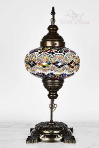 Turkish Lamp Large Colorful Mosaic Kilim Design 1 Lighting Sydney Grand Bazaar 