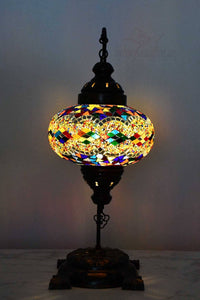 Turkish Lamp Large Colorful Mosaic Kilim Design 1 Lighting Sydney Grand Bazaar 