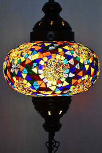 Turkish Lamp Large Colorful Mosaic Multi Circle Lighting Sydney Grand Bazaar 