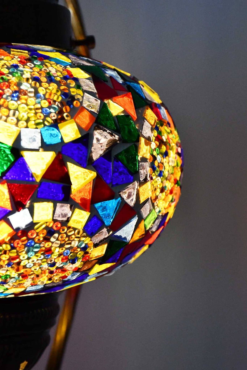 Turkish Lamp Large Colorful Mosaic Multi Circle Lighting Sydney Grand Bazaar 