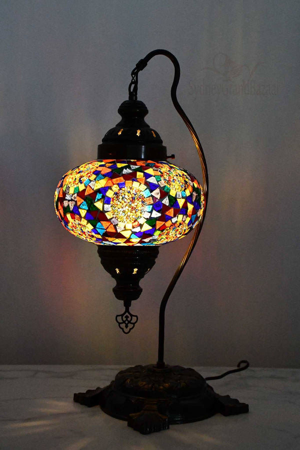 Turkish Lamp Large Colorful Mosaic Multi Circle Lighting Sydney Grand Bazaar 