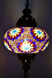 Turkish Lamp Large Colorful Multi Star Red Blue Lighting Sydney Grand Bazaar 