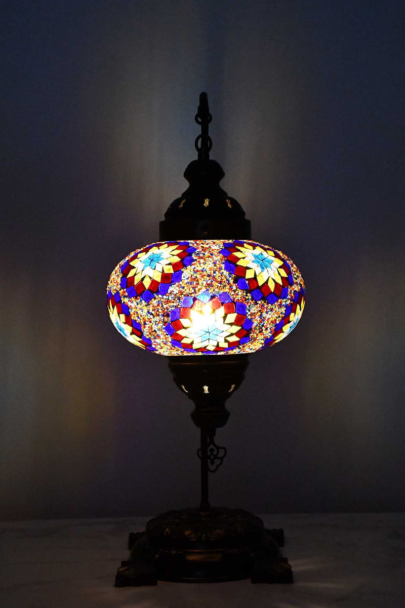 Turkish Lamp Large Colorful Multi Star Red Blue Lighting Sydney Grand Bazaar 
