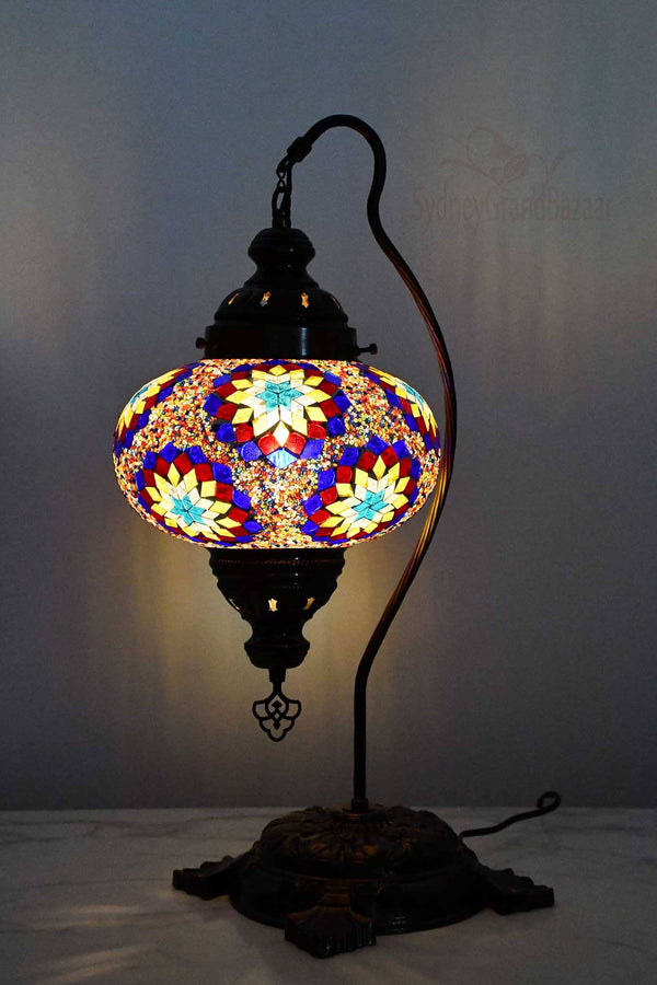 Turkish Lamp Large Colorful Multi Star Red Blue Lighting Sydney Grand Bazaar 