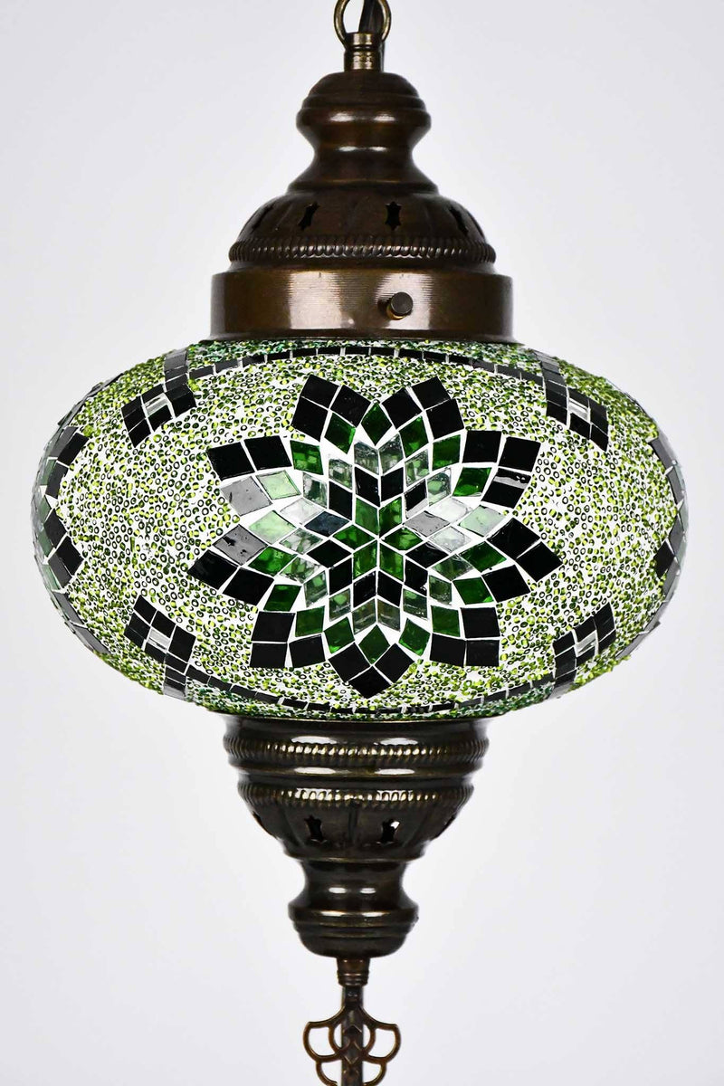 Turkish Lamp Large Green Star Bead Design 2 Lighting Sydney Grand Bazaar 
