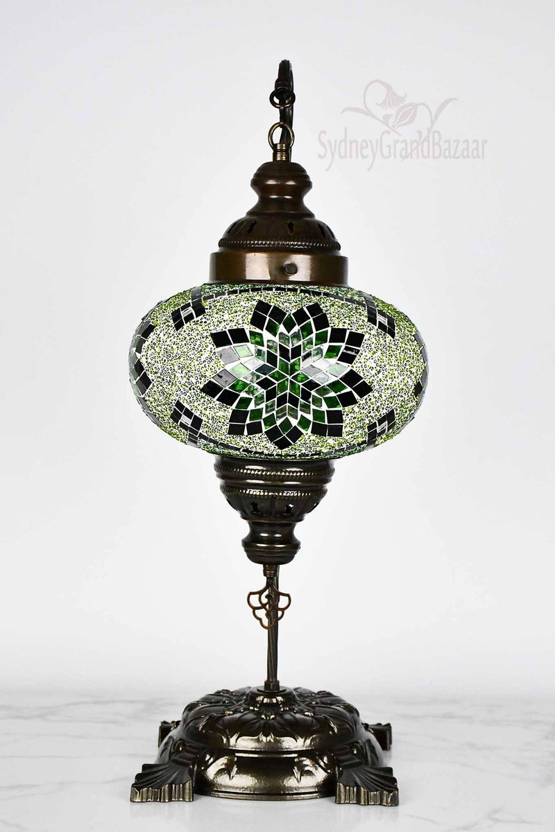 Turkish Lamp Large Green Star Bead Design 2 Lighting Sydney Grand Bazaar 