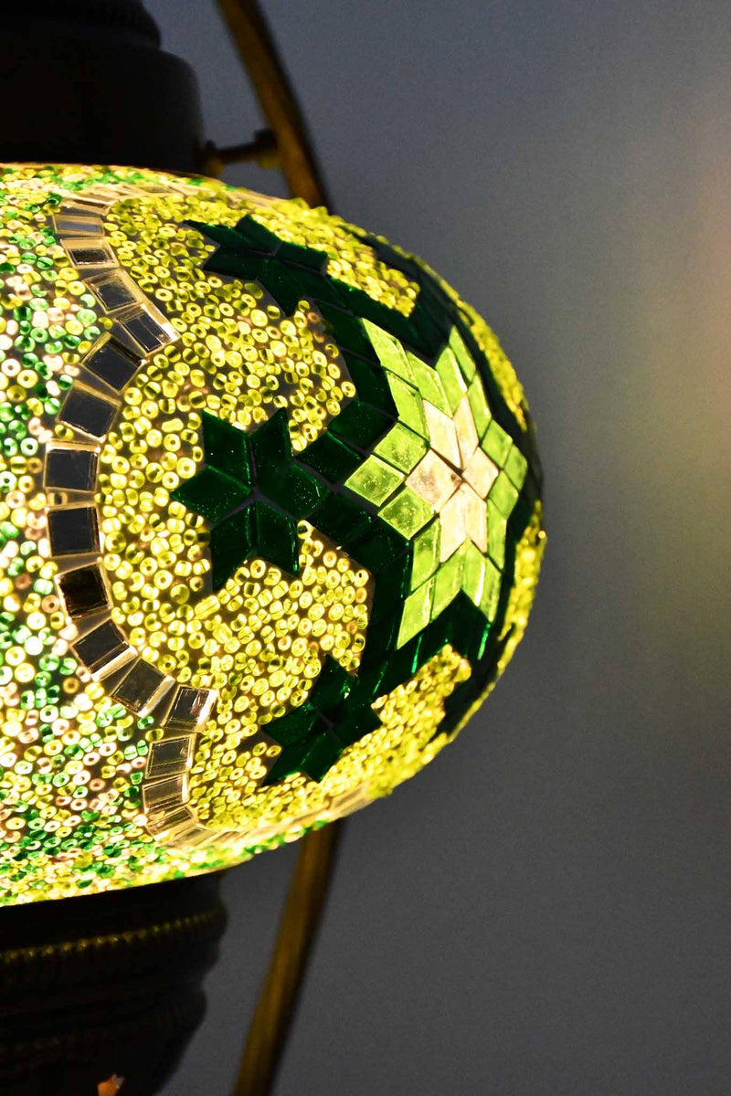 Turkish Lamp Large Light Green Flower Beads Lighting Sydney Grand Bazaar 