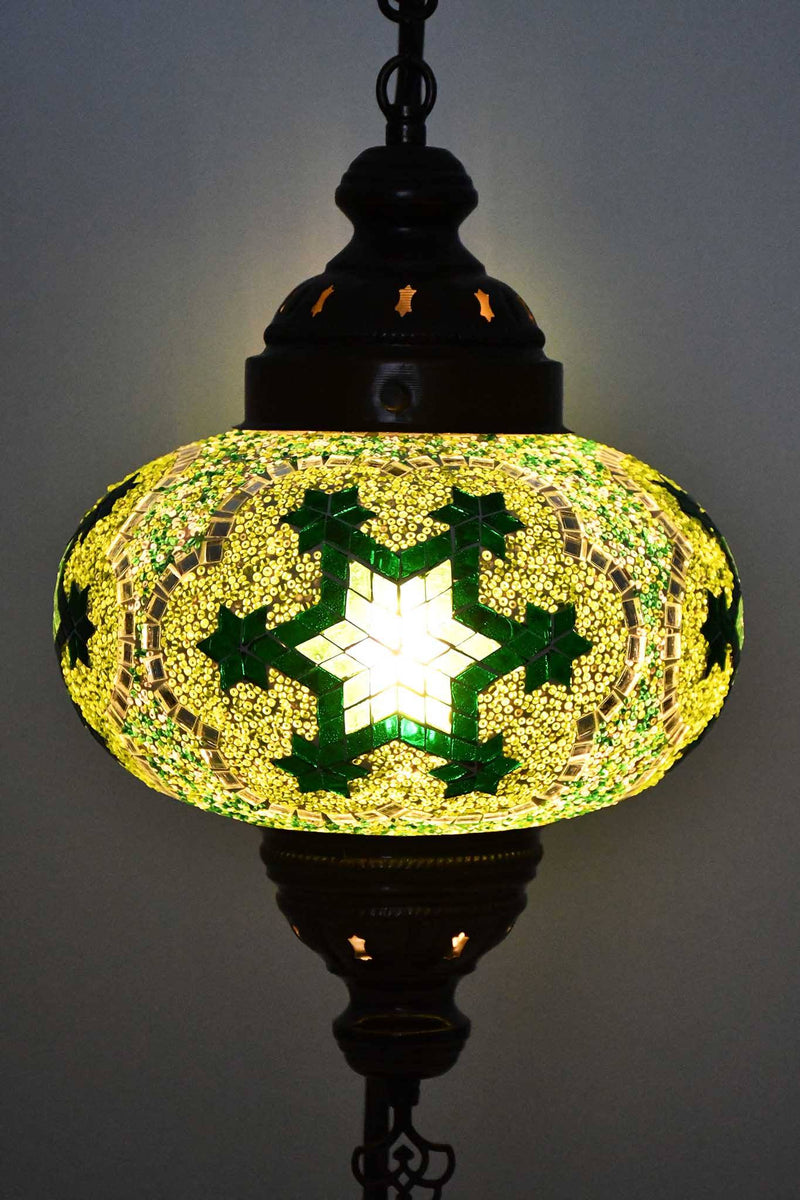 Turkish Lamp Large Light Green Flower Beads Lighting Sydney Grand Bazaar 