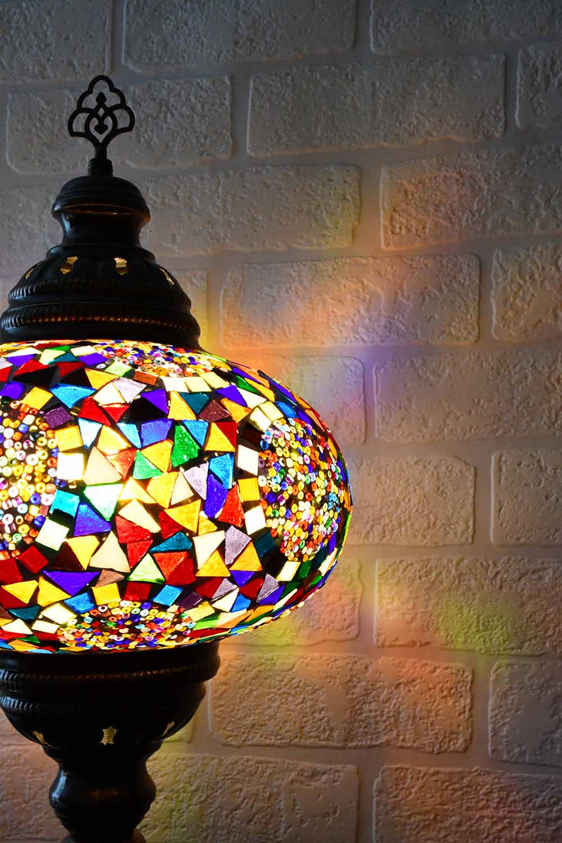 Turkish Lamp Large Multicoloured Mosaic Circle Lighting Sydney Grand Bazaar 