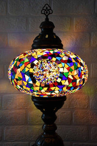 Turkish Lamp Large Multicoloured Mosaic Circle Lighting Sydney Grand Bazaar 