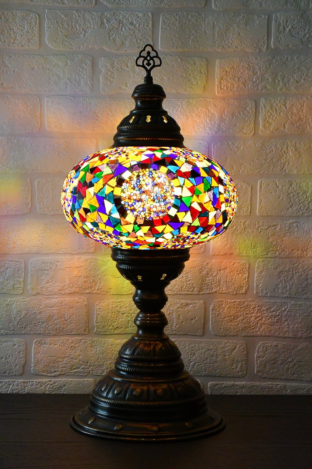 Turkish Lamp Large Multicoloured Mosaic Circle Lighting Sydney Grand Bazaar 