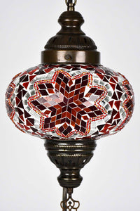 Turkish Lamp Large Red Orange Mosaic Flower Lighting Sydney Grand Bazaar 