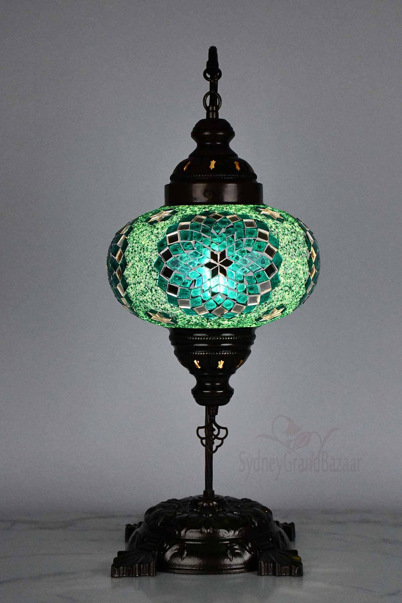 Turkish Lamp Large Sea Green Star Design 1 Lighting Sydney Grand Bazaar 