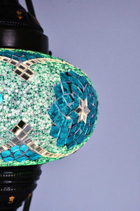 Turkish Lamp Large Sea Green Star Design 2 Lighting Sydney Grand Bazaar 