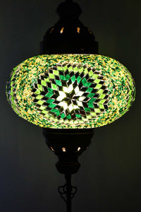 Turkish Lamp Large Star Bead Green Design 1 Lighting Sydney Grand Bazaar 