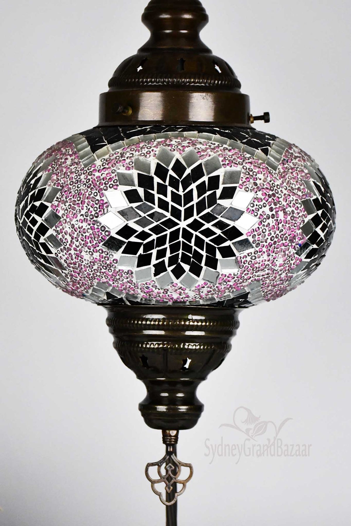 Turkish Lamp Large Star Bead Purple Design 1 Lighting Sydney Grand Bazaar 