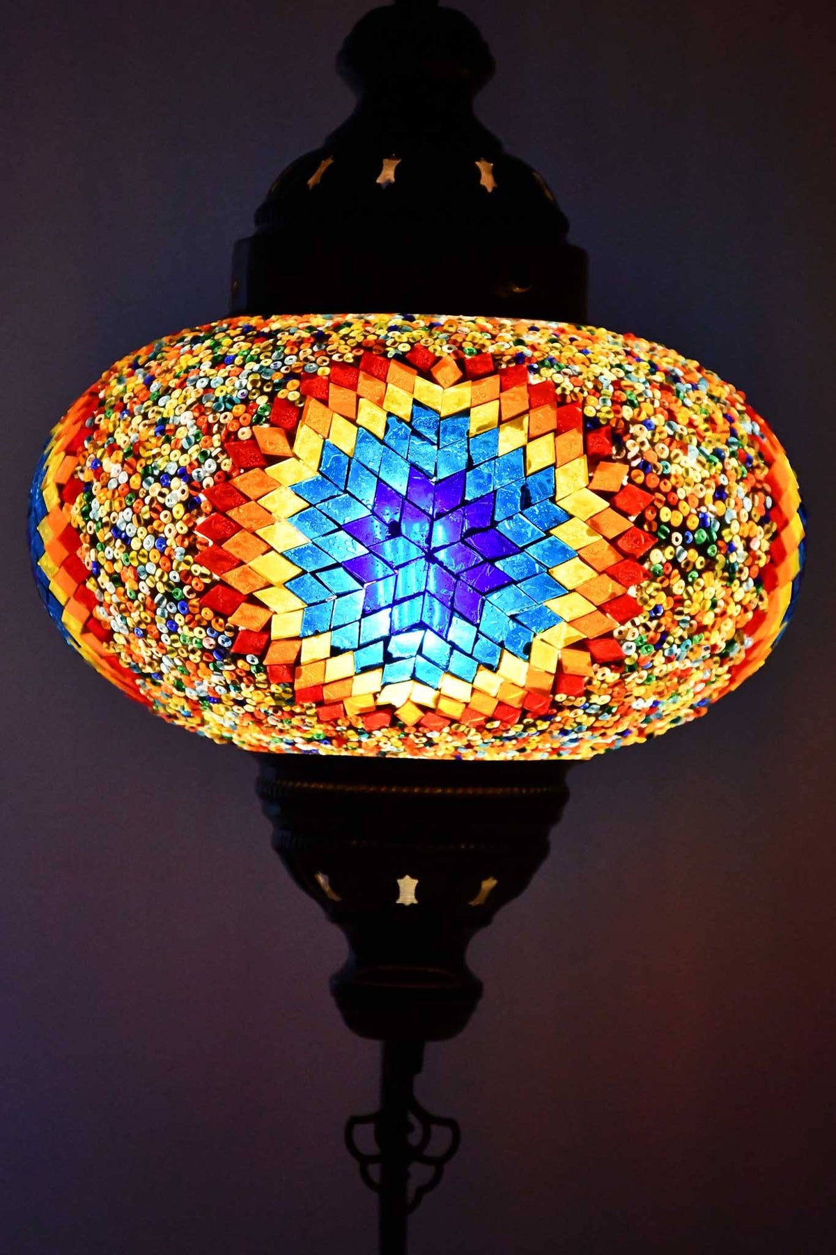 Turkish Lamp Large Star Rainbow Design 2 Lighting Sydney Grand Bazaar 