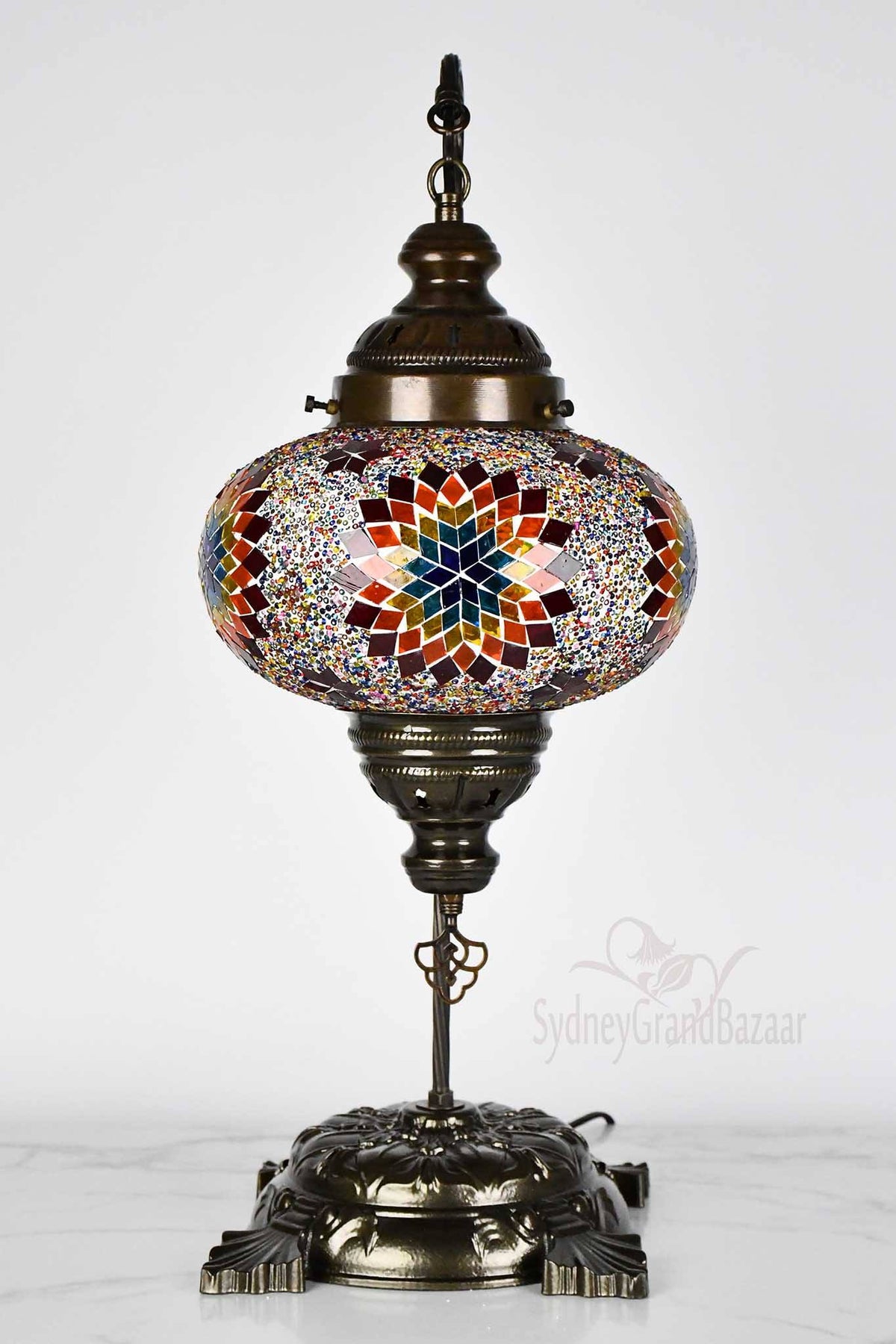 Turkish Lamp Large Star Rainbow Design 4 Lighting Sydney Grand Bazaar 