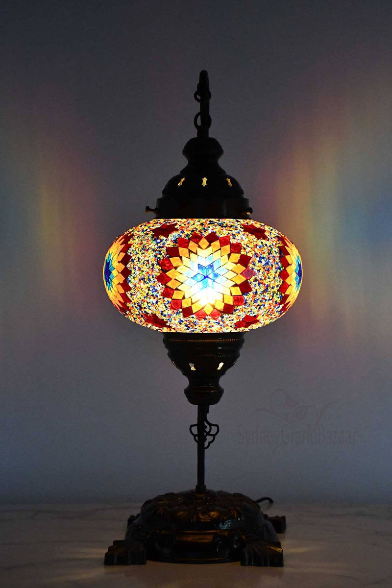 Turkish Lamp Large Star Rainbow Design 4 Lighting Sydney Grand Bazaar 