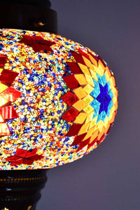 Turkish Lamp Large Star Rainbow Design 4 Lighting Sydney Grand Bazaar 