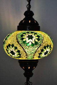 Turkish Lamp Large Star Wave Green Lighting Sydney Grand Bazaar 