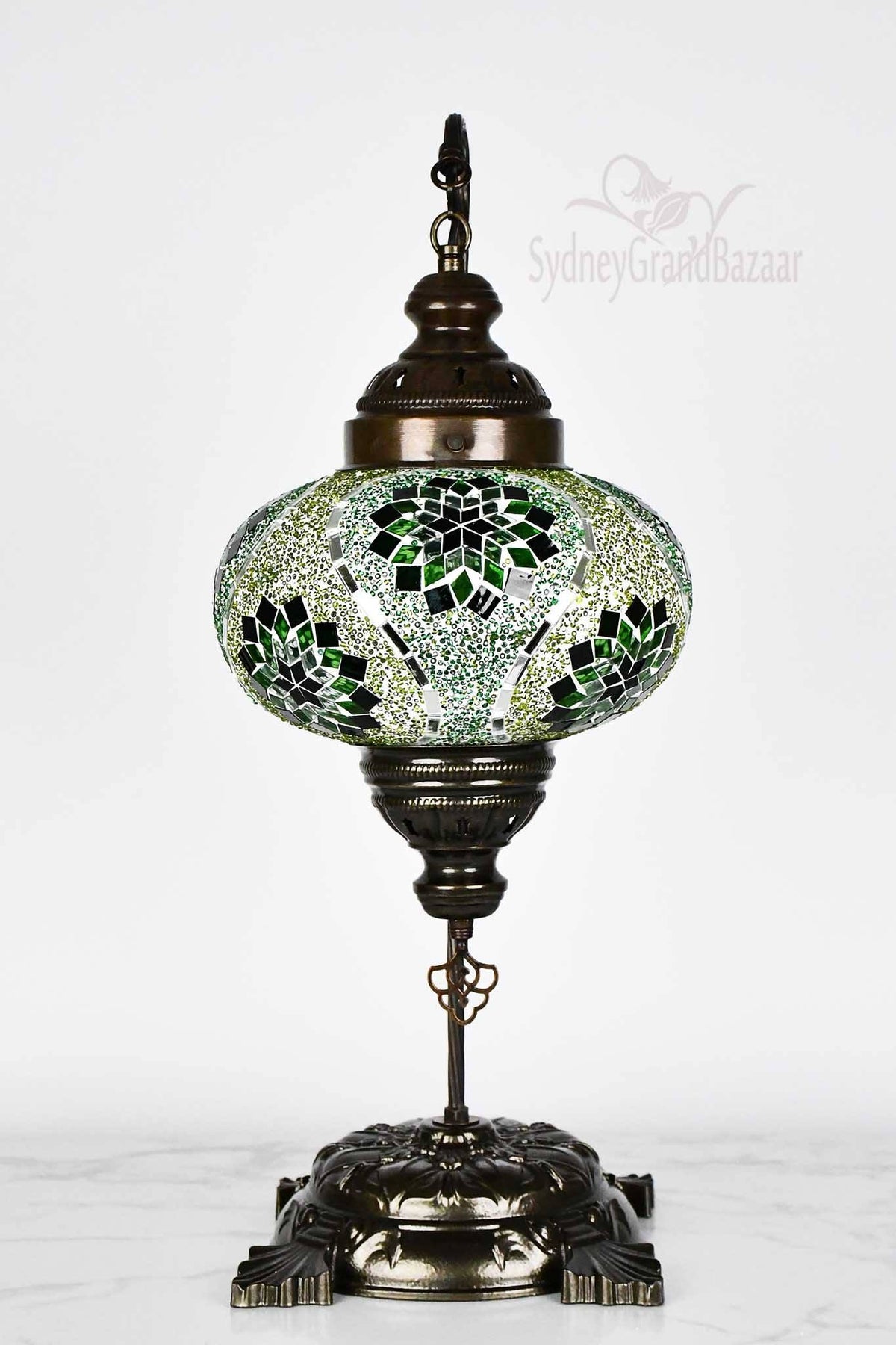 Turkish Lamp Large Star Wave Green Lighting Sydney Grand Bazaar 