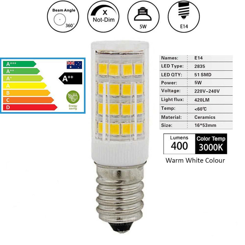 Pack of 3 Filament LED Light Bulb E14