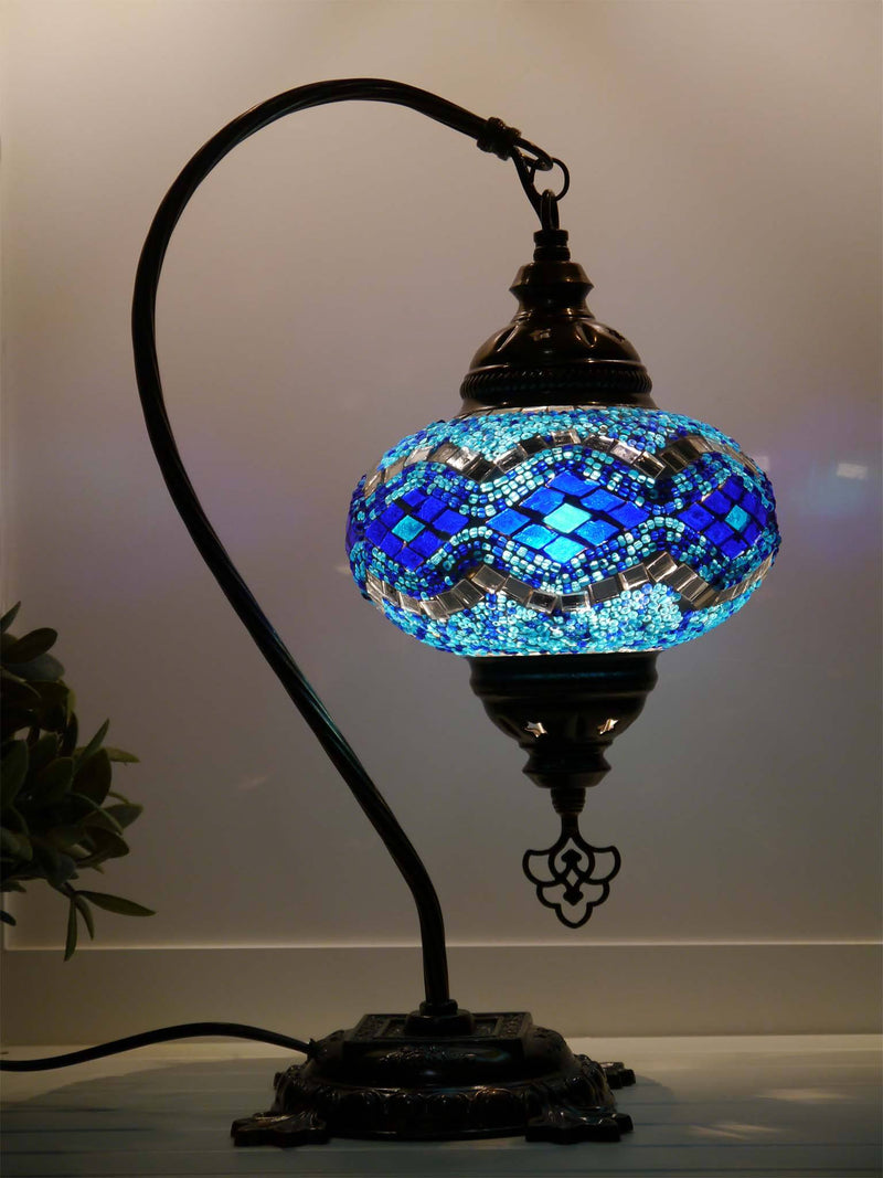Turkish Lamp Mosaic Blue Kilim Lighting Sydney Grand Bazaar 