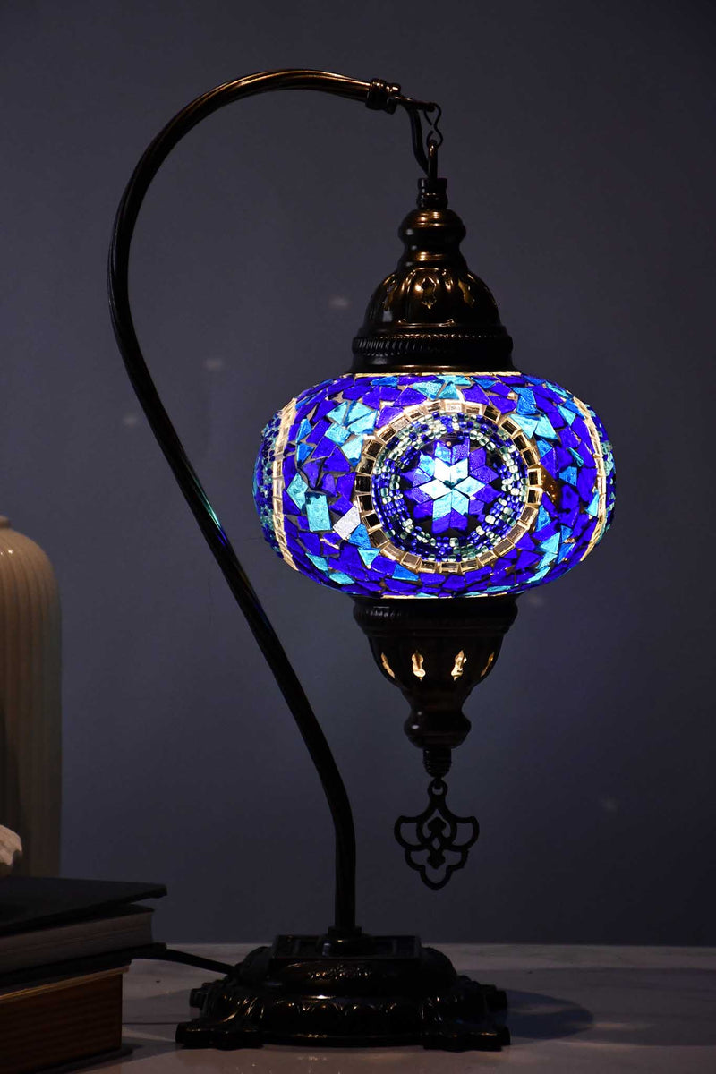 Turkish Lamp Mosaic Circle Blue Lighting Sydney Grand Bazaar 