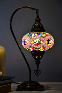 Turkish Lamp Mosaic Colourful Kilim Pink Lighting Sydney Grand Bazaar 