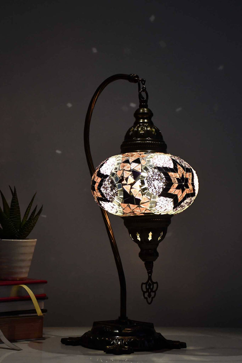 Turkish Lamp Mosaic Flower Pink Maroon Lighting Sydney Grand Bazaar 