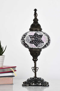 Turkish Lamp Mosaic Flower Pink Maroon Lighting Sydney Grand Bazaar 