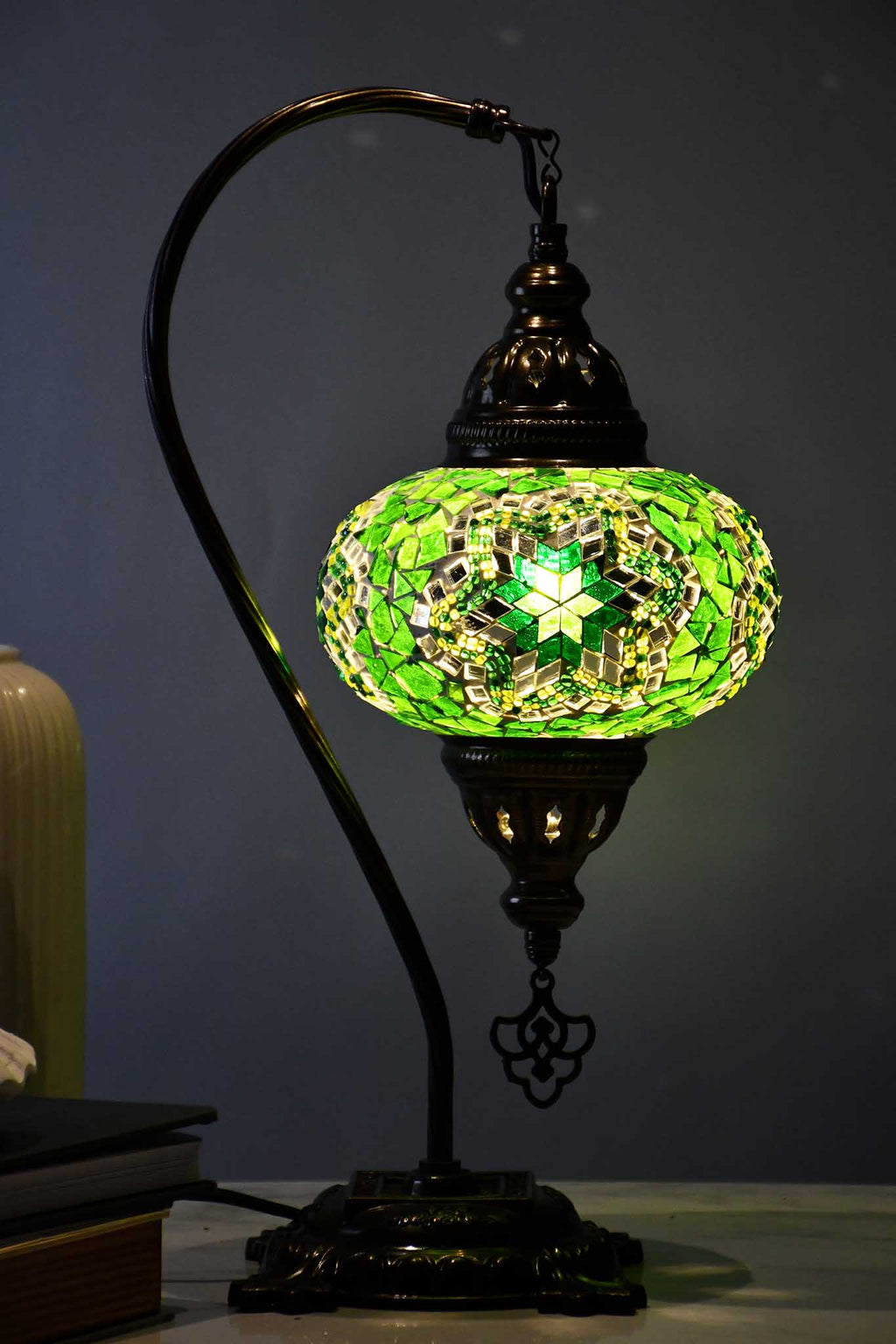 Turkish Lamp Mosaic Star Light Green Lighting Sydney Grand Bazaar 