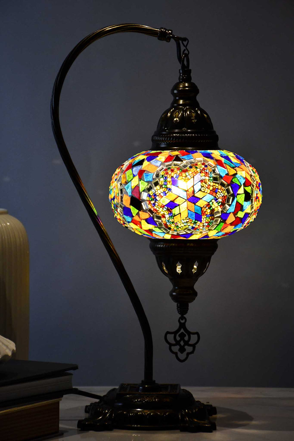 Turkish Lamp Multicoloured Authentic Mosaic Star Lighting Sydney Grand Bazaar 
