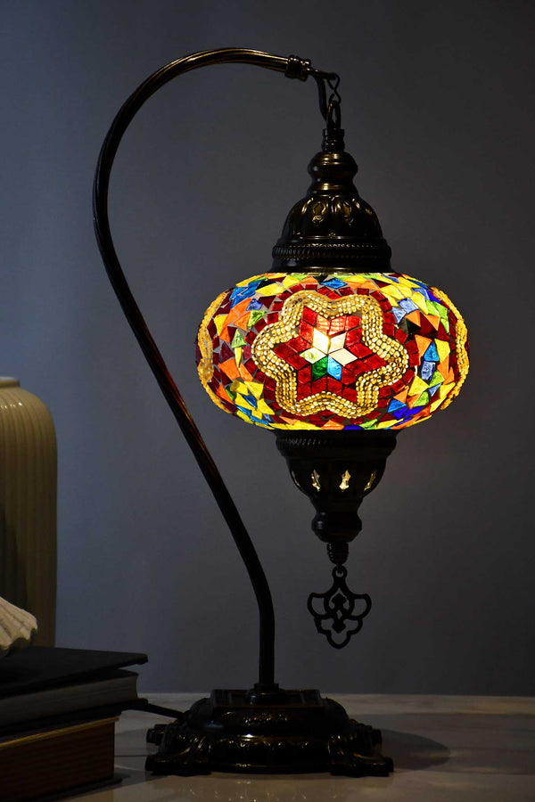 Turkish Lamp Multicoloured Gold Mosaic Star Lighting Sydney Grand Bazaar 