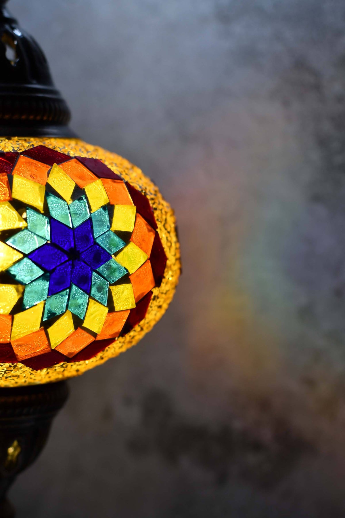 Turkish Lamp Multicoloured Gold Star Beads Lighting Sydney Grand Bazaar 