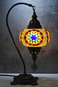 Turkish Lamp Multicoloured Gold Star Beads Lighting Sydney Grand Bazaar 