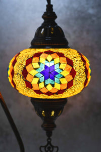 Turkish Lamp Multicoloured Gold Star Beads Lighting Sydney Grand Bazaar 