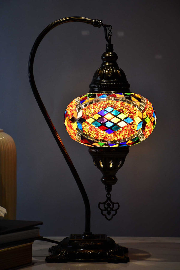 Turkish Lamp Multicoloured Large Diamond Beads Lighting Sydney Grand Bazaar 