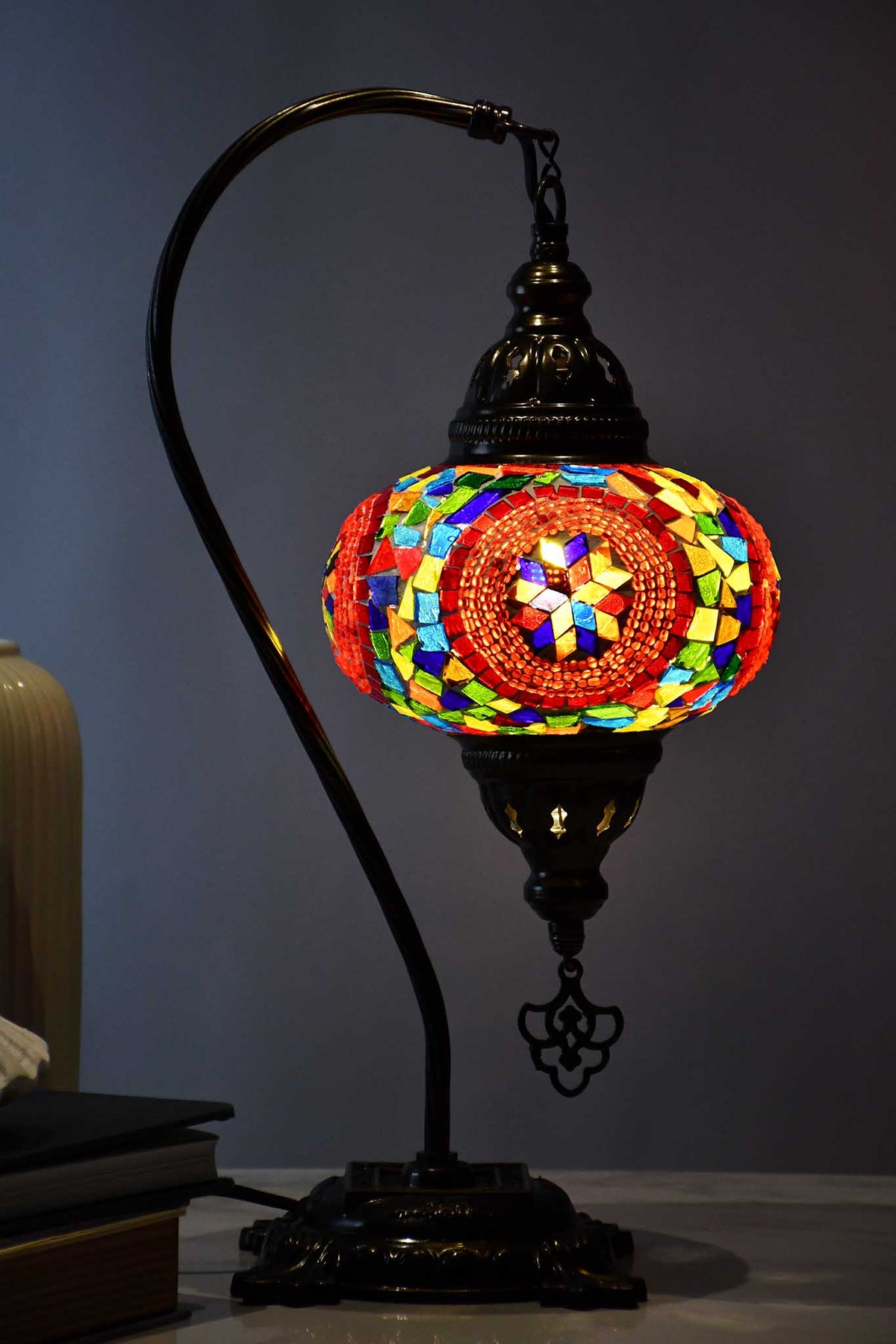 Turkish Lamp Multicoloured Mix Round Lighting Sydney Grand Bazaar 