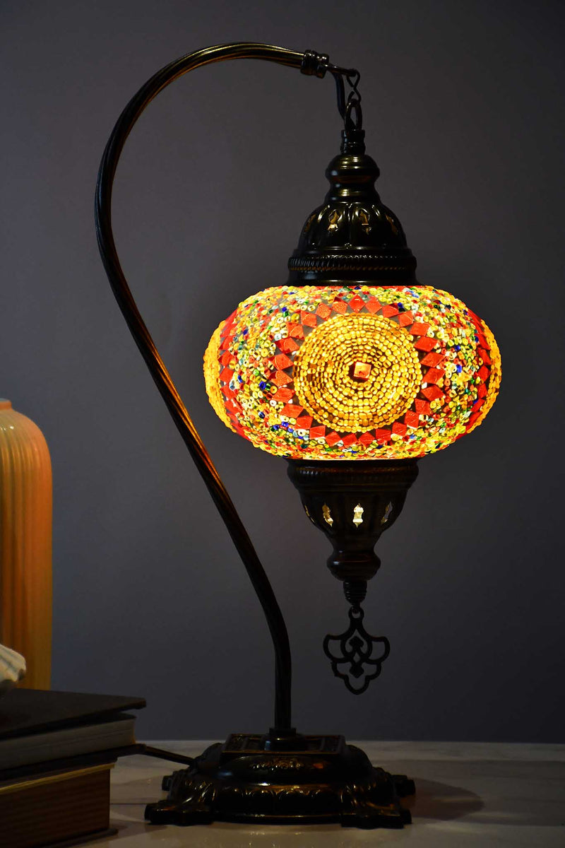 Turkish Lamp Multicoloured Orange Circle Beads Lighting Sydney Grand Bazaar 