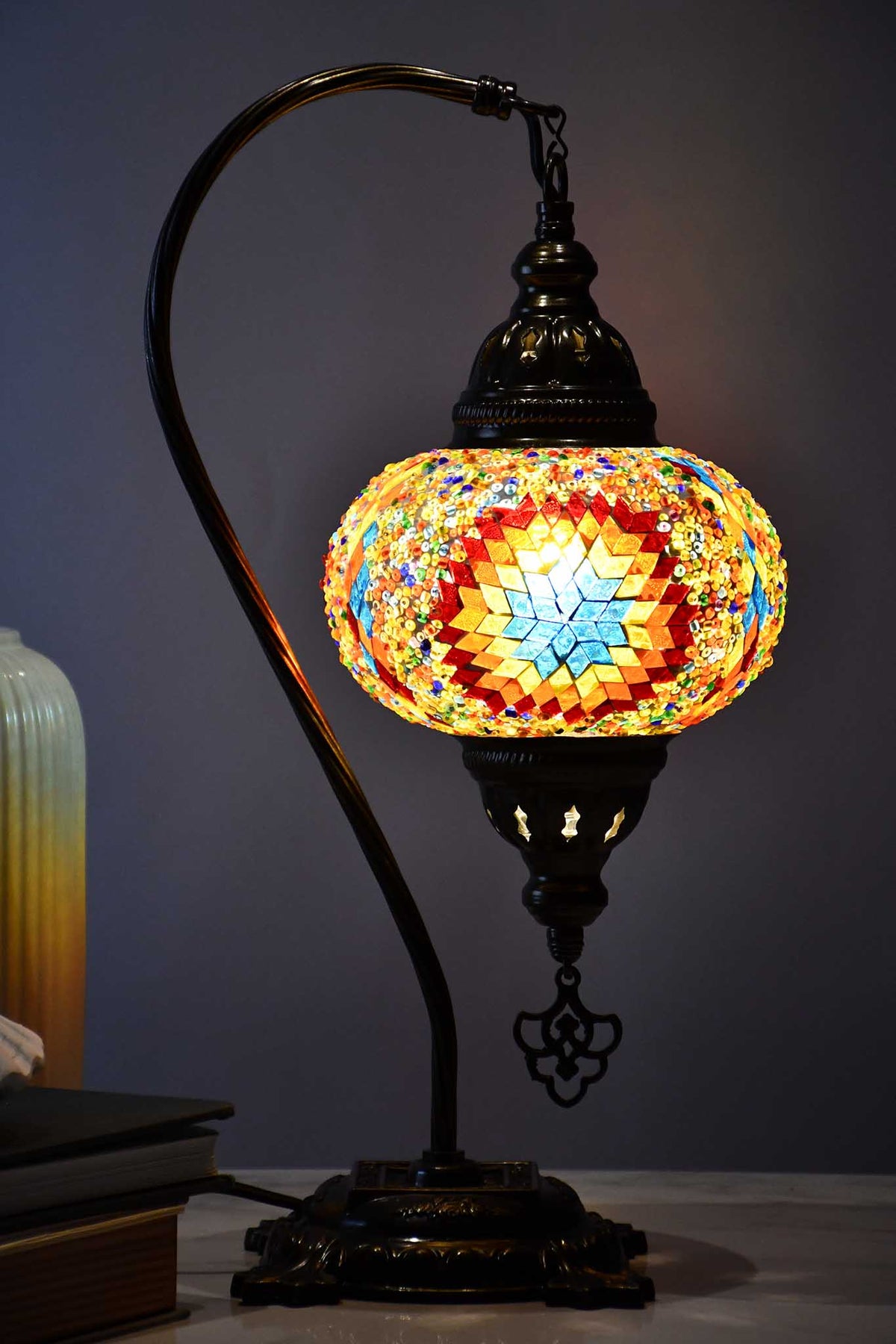 Turkish Lamp Multicoloured Traditional Star Lighting Sydney Grand Bazaar 