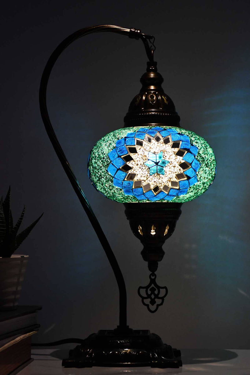 Turkish Lamp Sea Green Beads White Star Lighting Sydney Grand Bazaar 