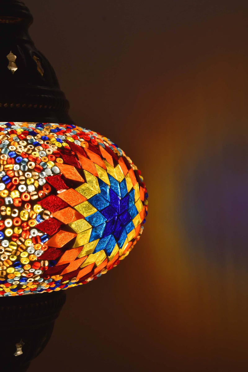 Turkish Lamp Standing Traditional Multicoloured Star Lighting Sydney Grand Bazaar 